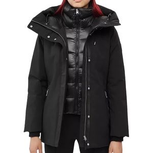 Mackage Jeni NF Hooded Down Parka-black size M-fits snug